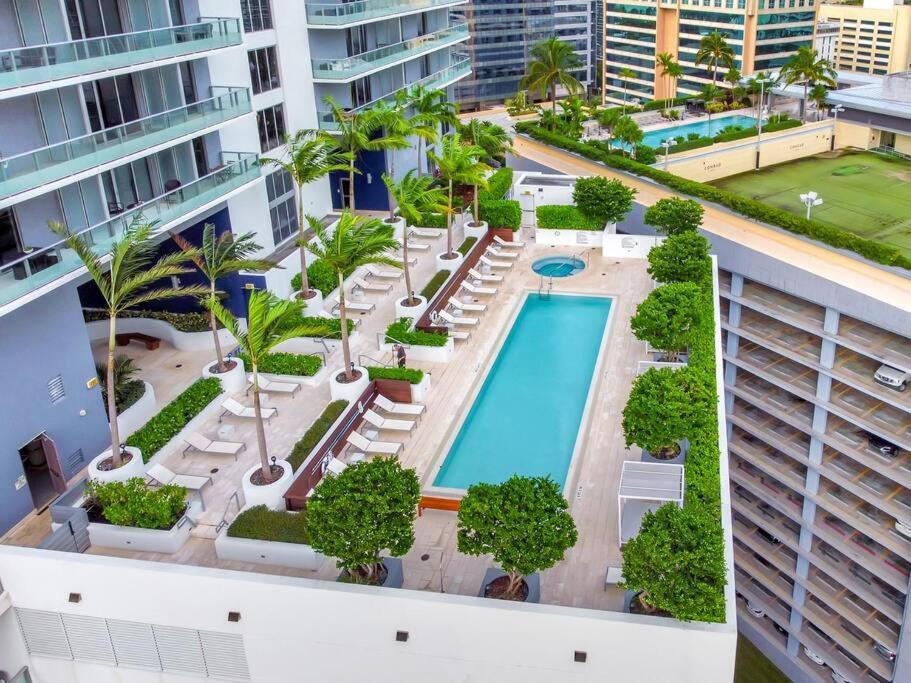 Lovely Upscale Condo Gorgeous View 2Bd 2Bath In Brickell Miami Bagian luar foto